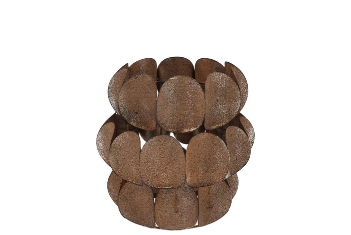 Kaya Bronze Candle Holder Metal 17x17cm
