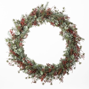 AF Wreath Berry/Eucalyp Mix D7