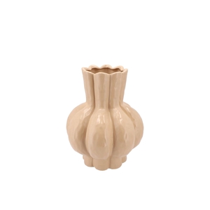 Garlic Sand Low Vase 21x25cm Nm