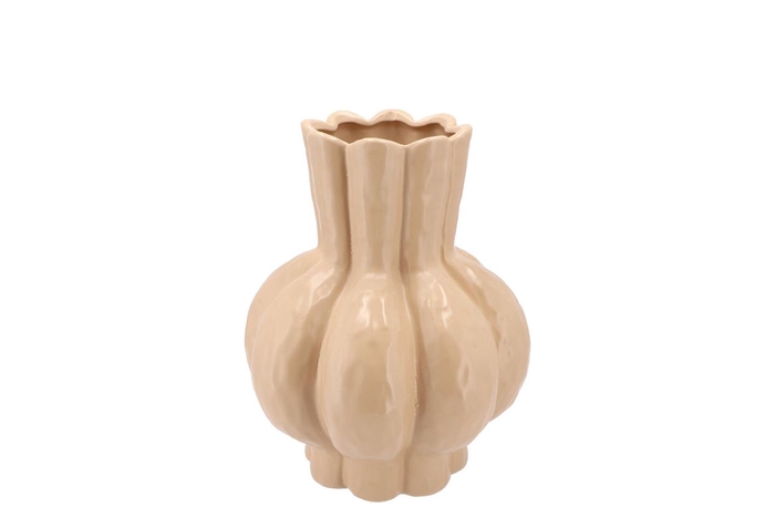 <h4>Garlic Sand Low Vase 21x25cm Nm</h4>