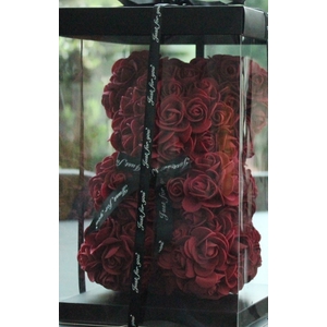 Bear 25cm burgundy