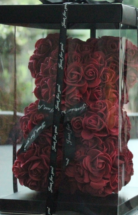 Bear 25cm burgundy