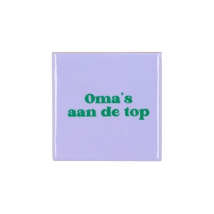 Tile Omas Aan De Top Purple 10x10x1cm