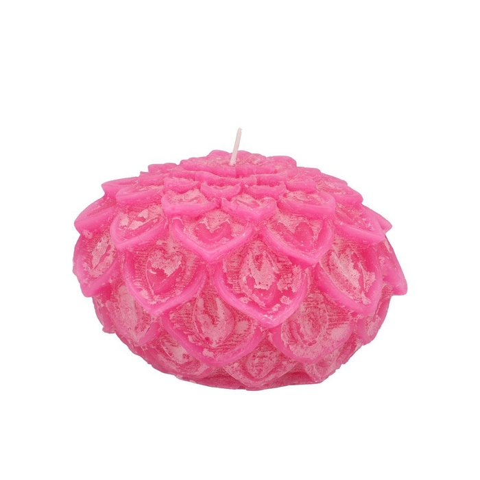 <h4>Candle Dahlia Fuchsia 12x8cm</h4>