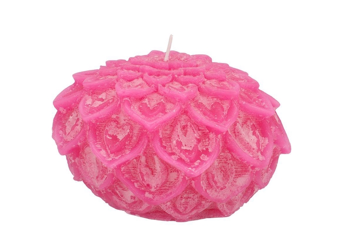<h4>Candle Dahlia Fuchsia 12x8cm</h4>