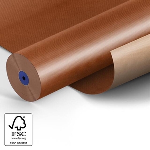 Papier:60cm br kraft 50g Fond Metallic koper 400m.