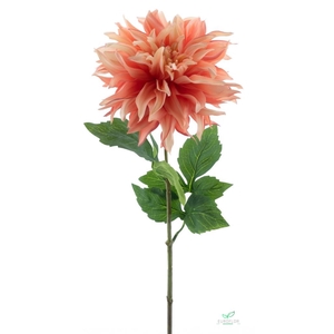 SILK FLOWERS - DAHLIA SPRAY MUMBA PEACH 63CM
