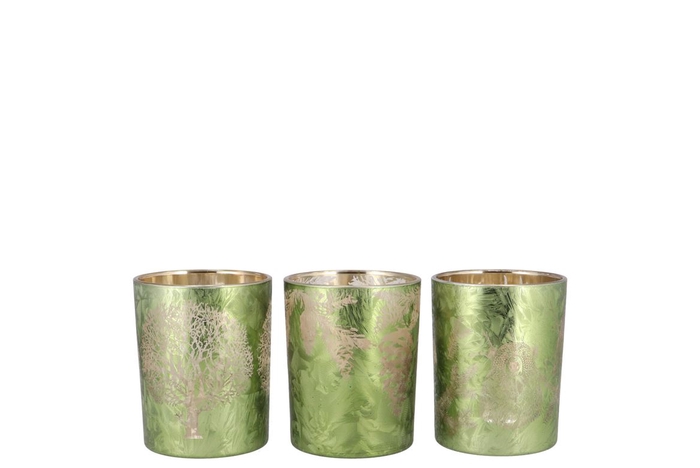 <h4>Ruby Scottish Green T-light Ass 7x8cm</h4>