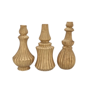 Mika Majestic Gold Vase Curves Ass 20x39cm