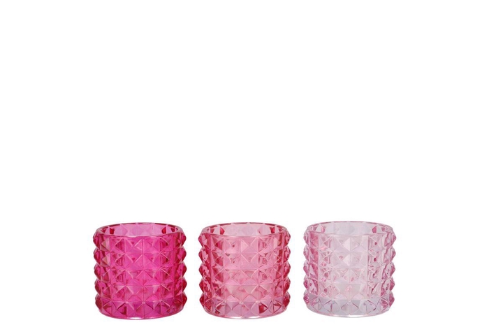 <h4>Jazz Jolly Pink T-light Structure Ass 7x7cm</h4>