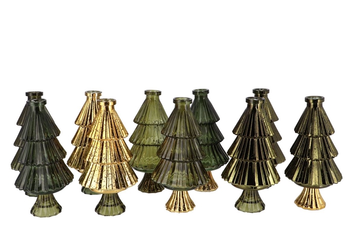 Jazz Majestic Green Vase X-mas Tree Ass 11x22cm