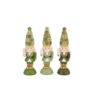 Candy Nutcracker Green Soldier Decoration 10x9x20cm Nm
