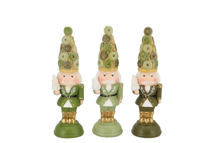 Candy Nutcracker Green Soldier Decoration 10x9x20c