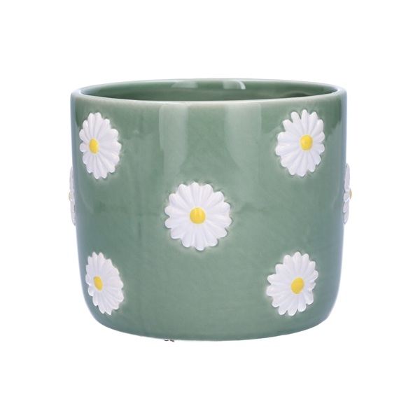 <h4>Pot Daisy 3D d10.5\\11xh9.5 green</h4>