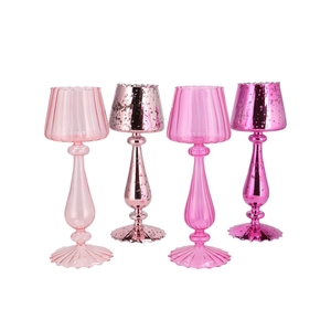 Luce Jolly Pink T-light Holder Ass 11x11x28cm
