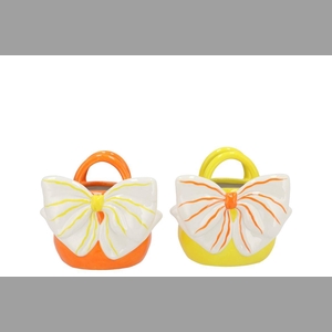 Yfke Dutch Orange/yellow Vase Bag Bow Ass 18x14x17cm Nm