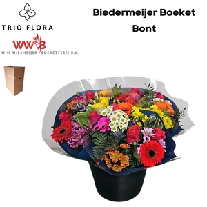 Boeket Biedermeijer Aqua Box Bont