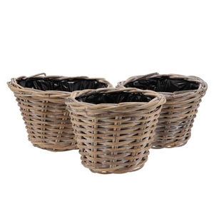 Rattan Pot Grey Ww Round 3dlg 29x19 Nm