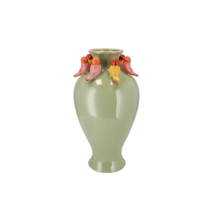 Bird Spring Pistache Green Vase Long 23x23x42cm
