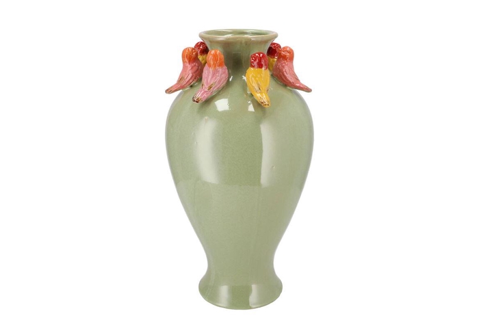<h4>Bird Spring Vase Long Green Pistache 23x23x42cm</h4>
