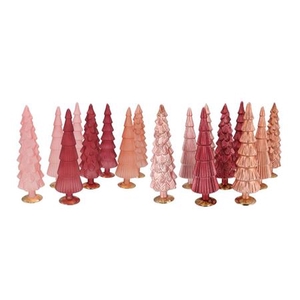 Twinkle Sweets Pink Mix Glass Tree Matt Ass 9x30cm