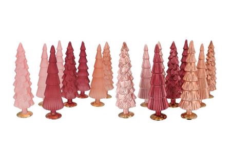 <h4>Twinkle Sweets Pink Mix Glass Tree Matt Ass 9x30cm</h4>