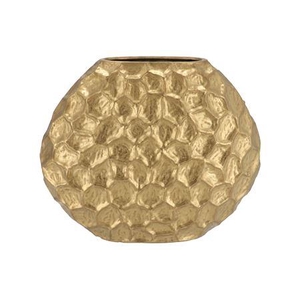 Inga Jada Gold Oval Vase Structure 41x15x33cm