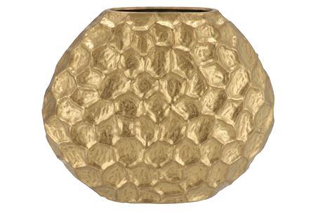 <h4>Inga Jada Gold Oval Vase Structure 41x15x33cm</h4>