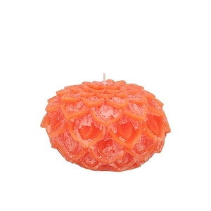 Candle Dahlia Orange 9x7cm