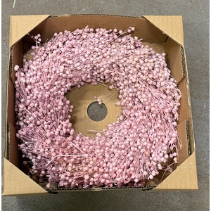 Dried wreath 'Flachs light pink' - 30 cm