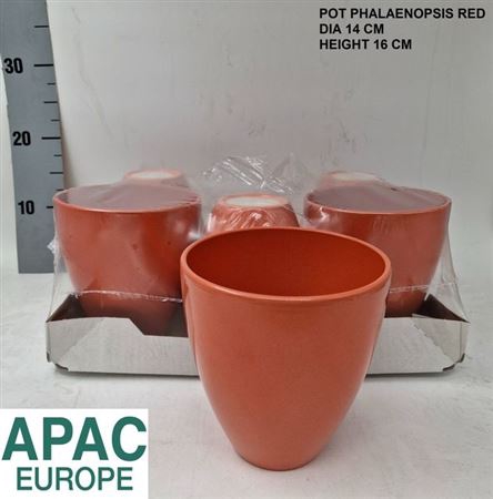 Keramiek Pot Dark Orange H16 D14