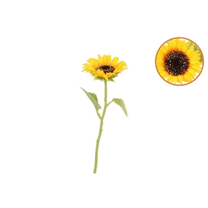 Silk Sunflower Yellow 45cm