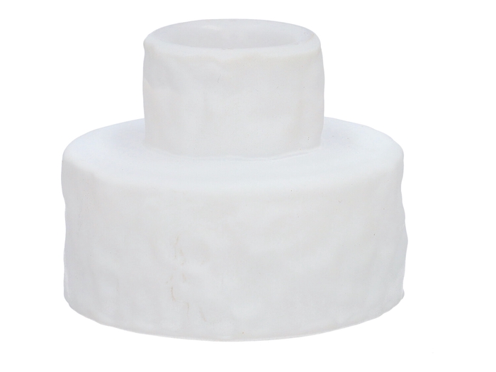<h4>DF02-667100500 - Candle hldr Luxis1 d3/6.6xh5.3 white matt</h4>