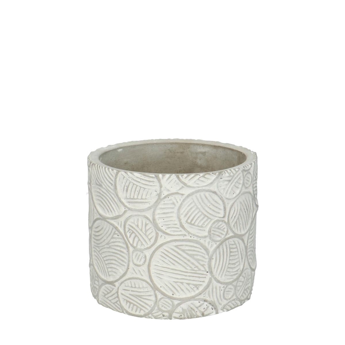 <h4>Keramiek Stone pot circles d13*11.5cm</h4>