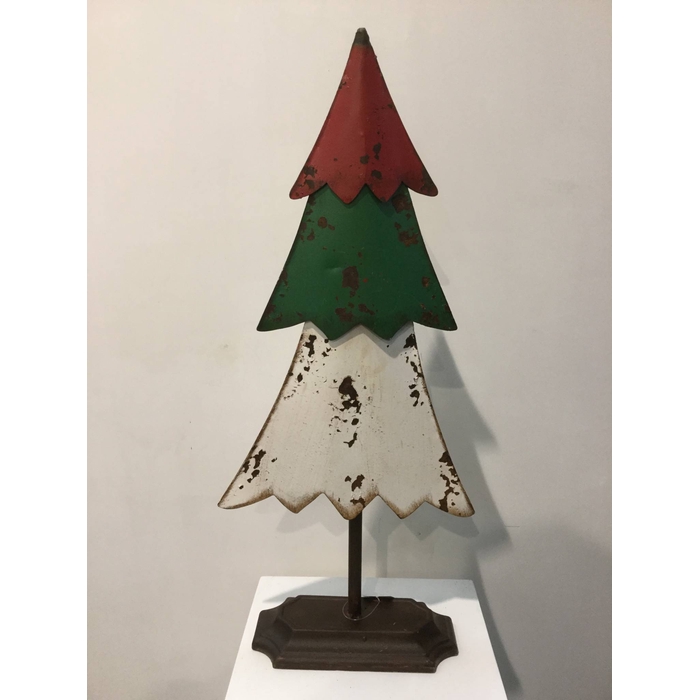 <h4>XMAS TREE RED-GREEN-WHITE 57CM OASIS-DECO</h4>