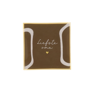 Plate Square Liefste Oma 18x18x2cm Nm