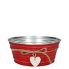 Valentine Zinc Hearts tray d22*10cm