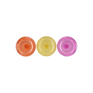 Dayah Orange Mix Glass Plate 20x2cm Ass P/1