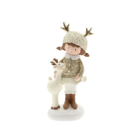 <h4>Kerst Deco meisje/hert 8*9.5*21cm</h4>