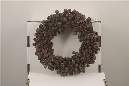 <h4>Wreath Euca Clock 25cm</h4>