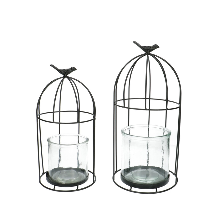 Homedeco Bird cage S/2 d16*32cm
