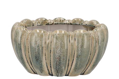 <h4>Inga Green Pot Oval Active Glaze 29x20x15cm Nm</h4>