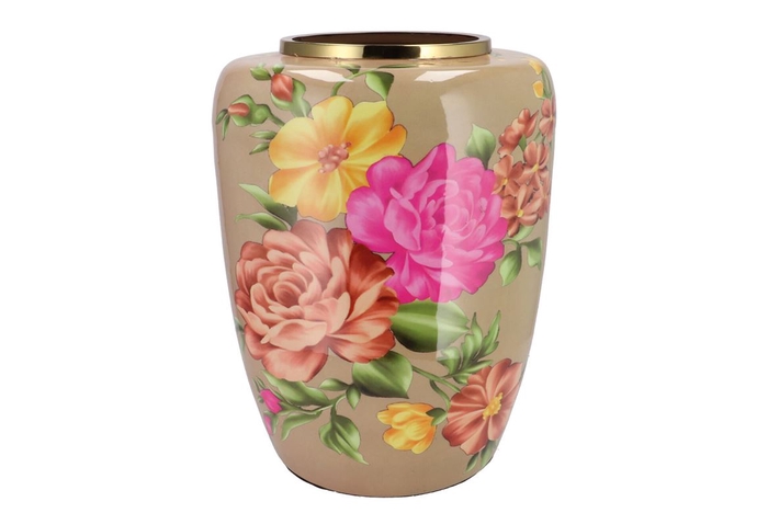 <h4>June Natural Brown Vase Iron 33x33x45cm</h4>