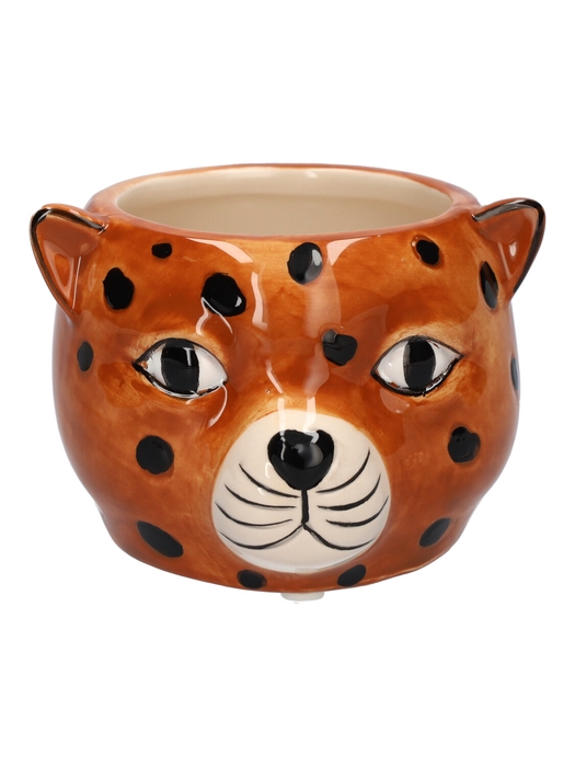<h4>DF03-666650504 - Pot Cheetah 9.7x9.4x6.5 brown</h4>