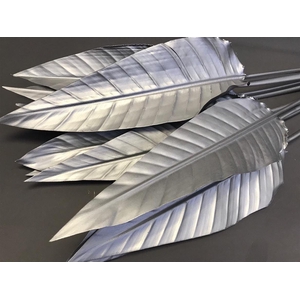 Strelitzia Blad Painted Silver