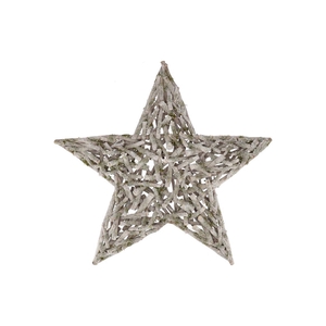 Festive Star Poplar Moss With Snow 90x90x10cm