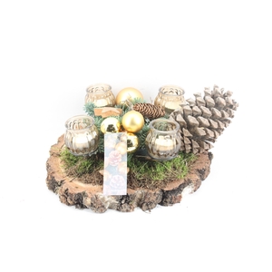 arr5 Kerst MB375 - Hout schijf 4lic