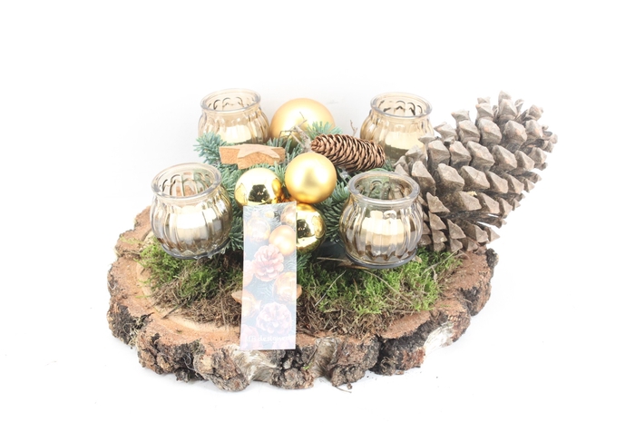 arr5 Kerst MB375 - Hout schijf 4lic