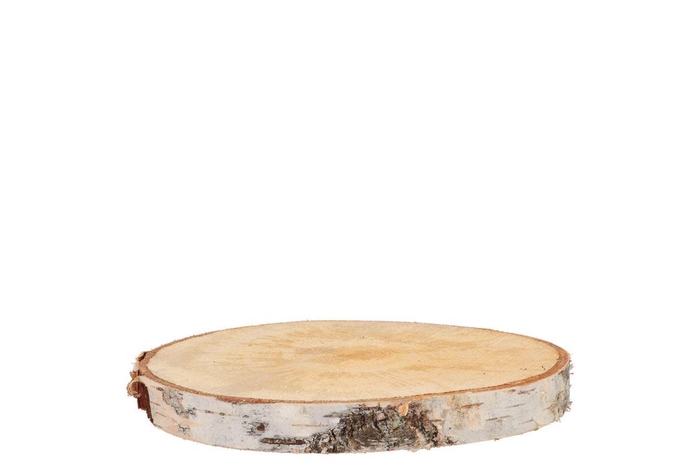 <h4>Nature Birch Slices Round D18-22cm X 3 Cm</h4>