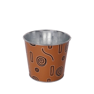 Pot Mosa zinc Ø12.3xH10.8cm ES10.5 brown